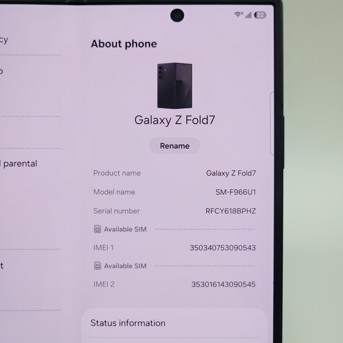 Factory Unlocked Samsung Galaxy Z Fold7 12GB RAM 256GB SM-F966U1 Jetblack