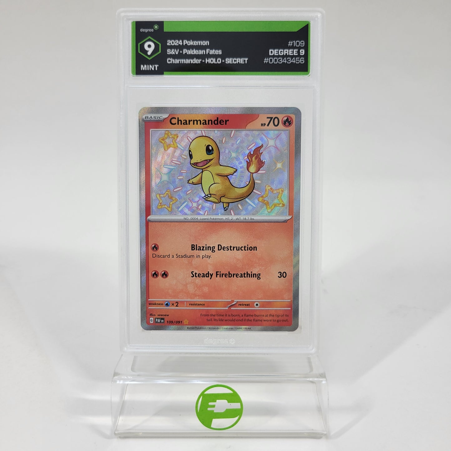 Pokémon TCG Paldean Fates Charmander 109/091 Holo Textured English