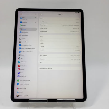 WiFi Only Apple iPad Pro 12.9" 4th Gen 128GB Space Gray MY2H2LL/A