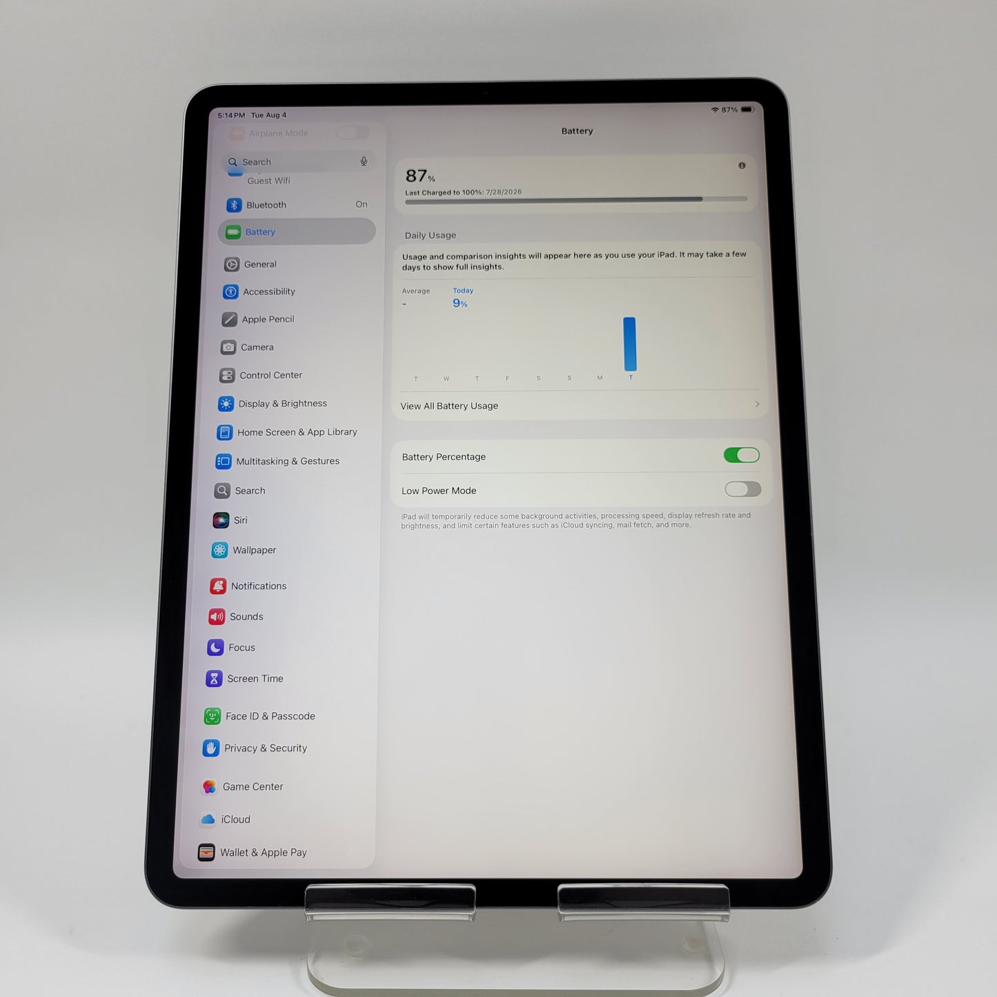 WiFi Only Apple iPad Pro 12.9" 4th Gen 128GB Space Gray MY2H2LL/A