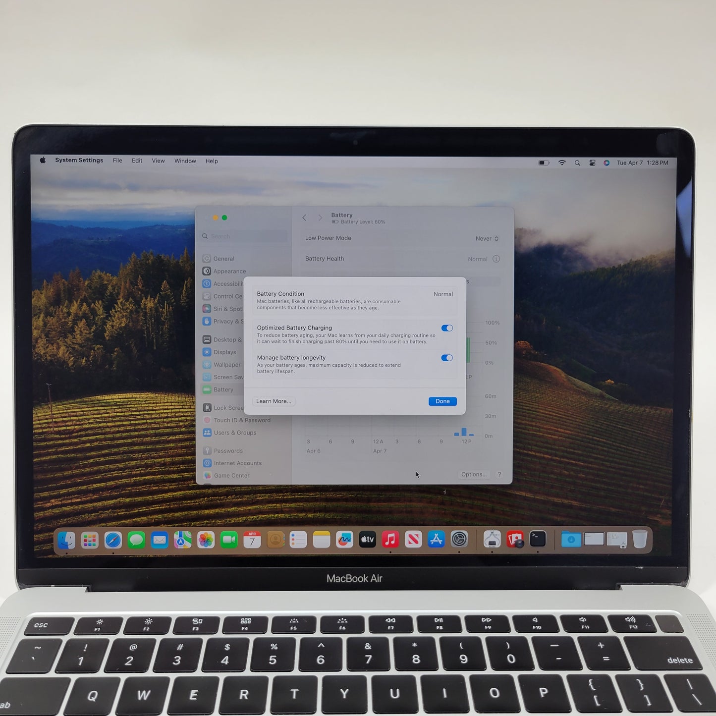 2018 Apple MacBook Air 13.3" i5 1.6GHz 8GB RAM 256GB SSD Silver A1932