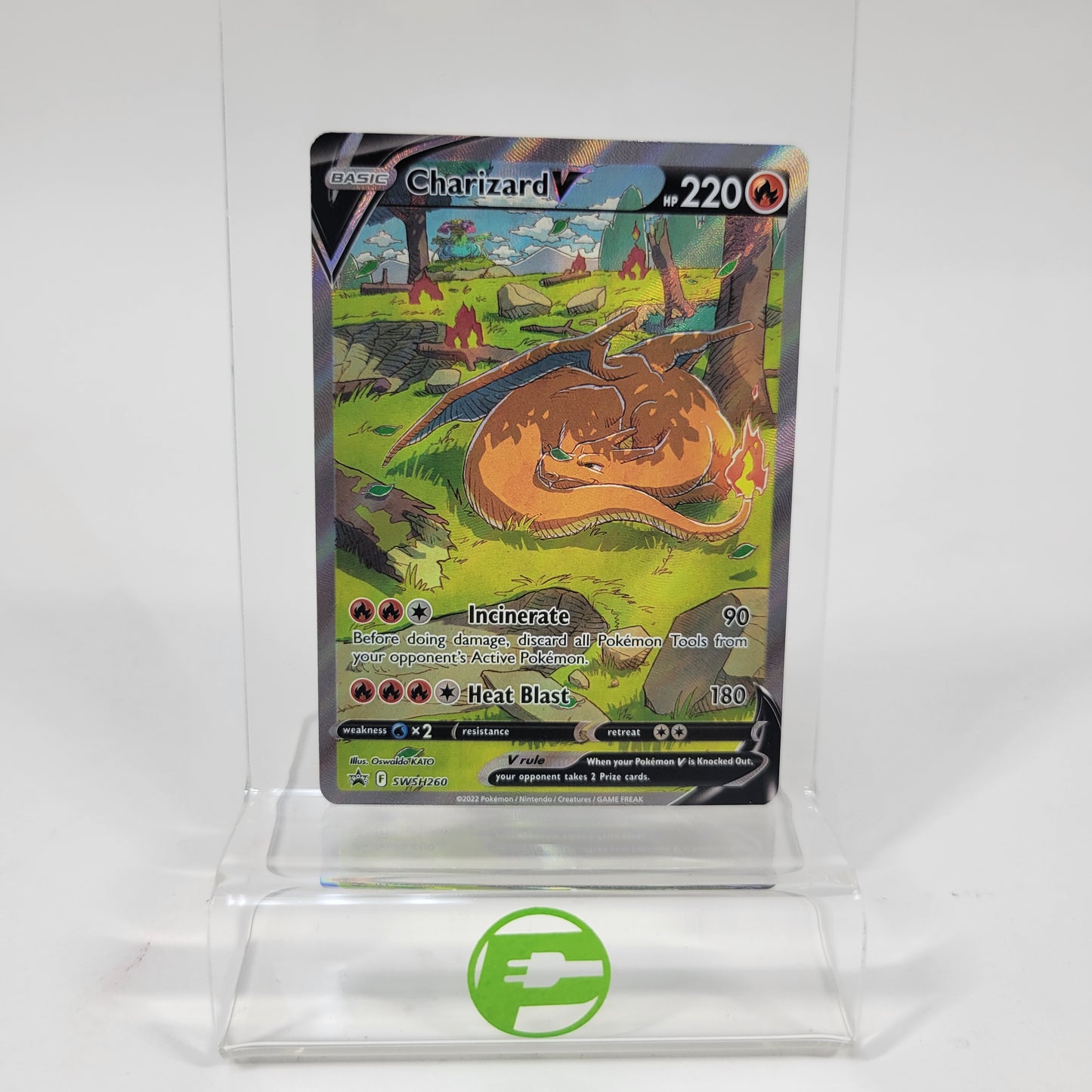 Pokémon TCG Sword & Shield Charizard V SWSH260 Holo Textured English