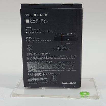 Western Digital WD External BLACK P10 Game Drive 5TB USB-B to USB-A HDD 
