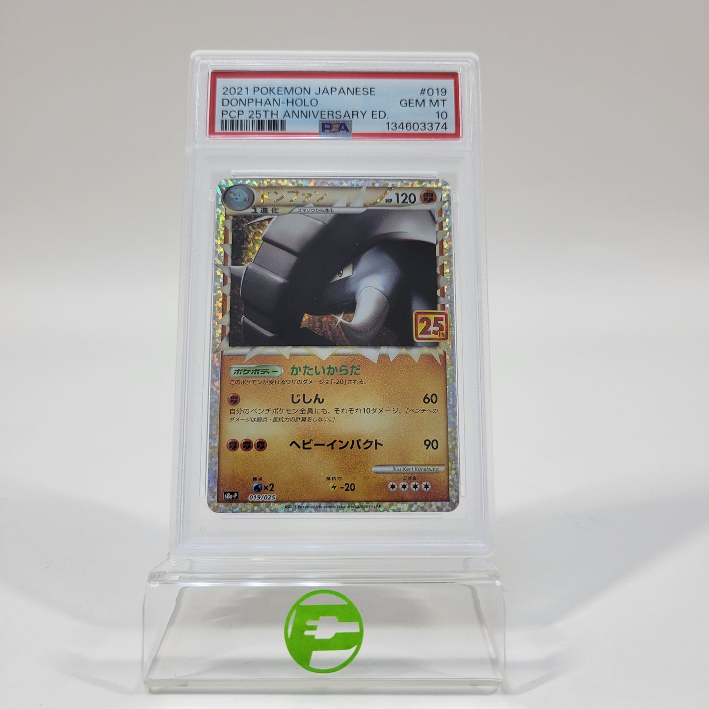 Pokémon TCG Japanese 25th Anniversary Promo DONPHAN 019,025 Holo PSA 10