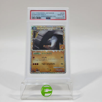 Pokémon TCG Japanese 25th Anniversary Promo DONPHAN 019,025 Holo PSA 10