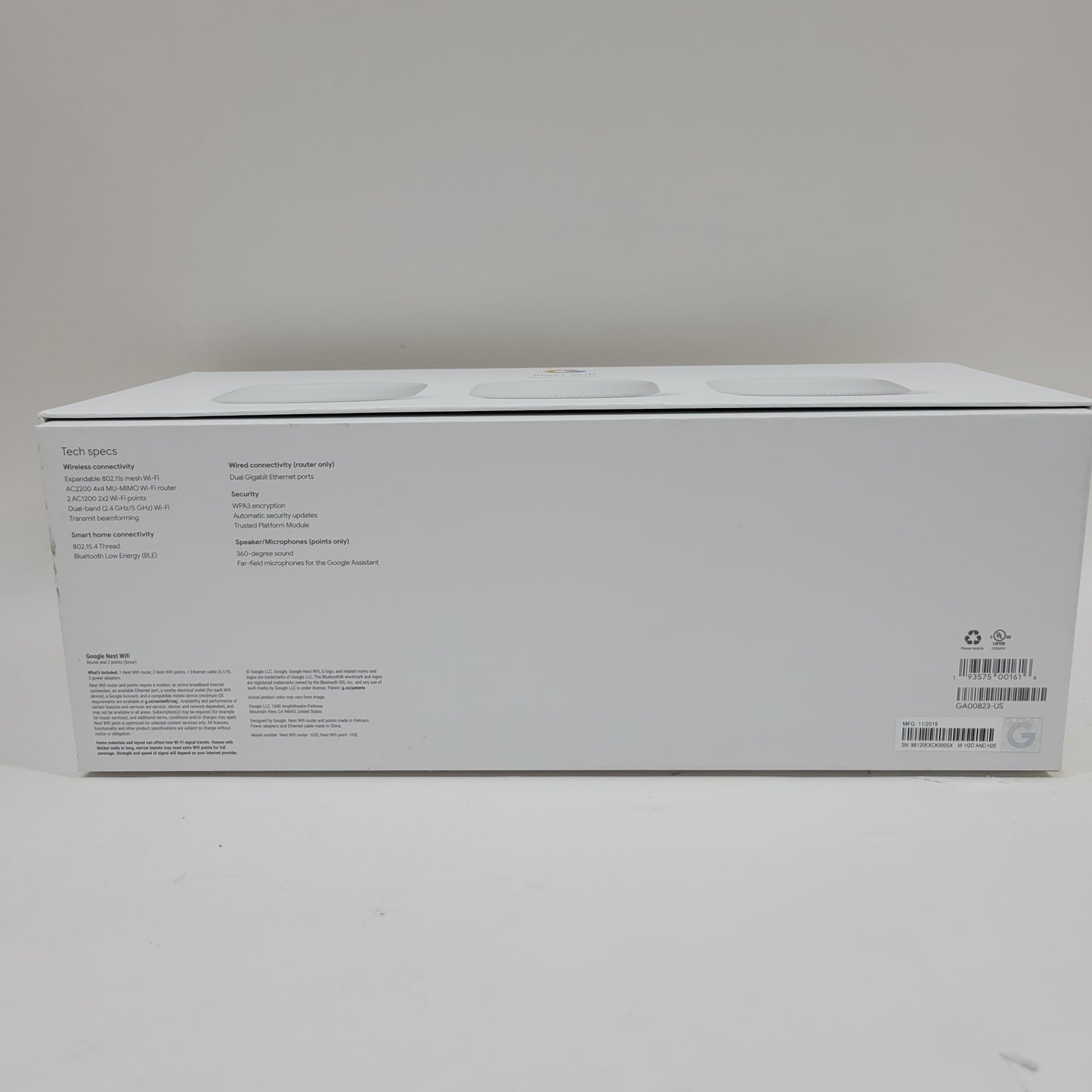 Google Nest Wifi Router and Nest Wifi Point Mesh Network System H2D/H2E + Nest WiFi Add-on Point