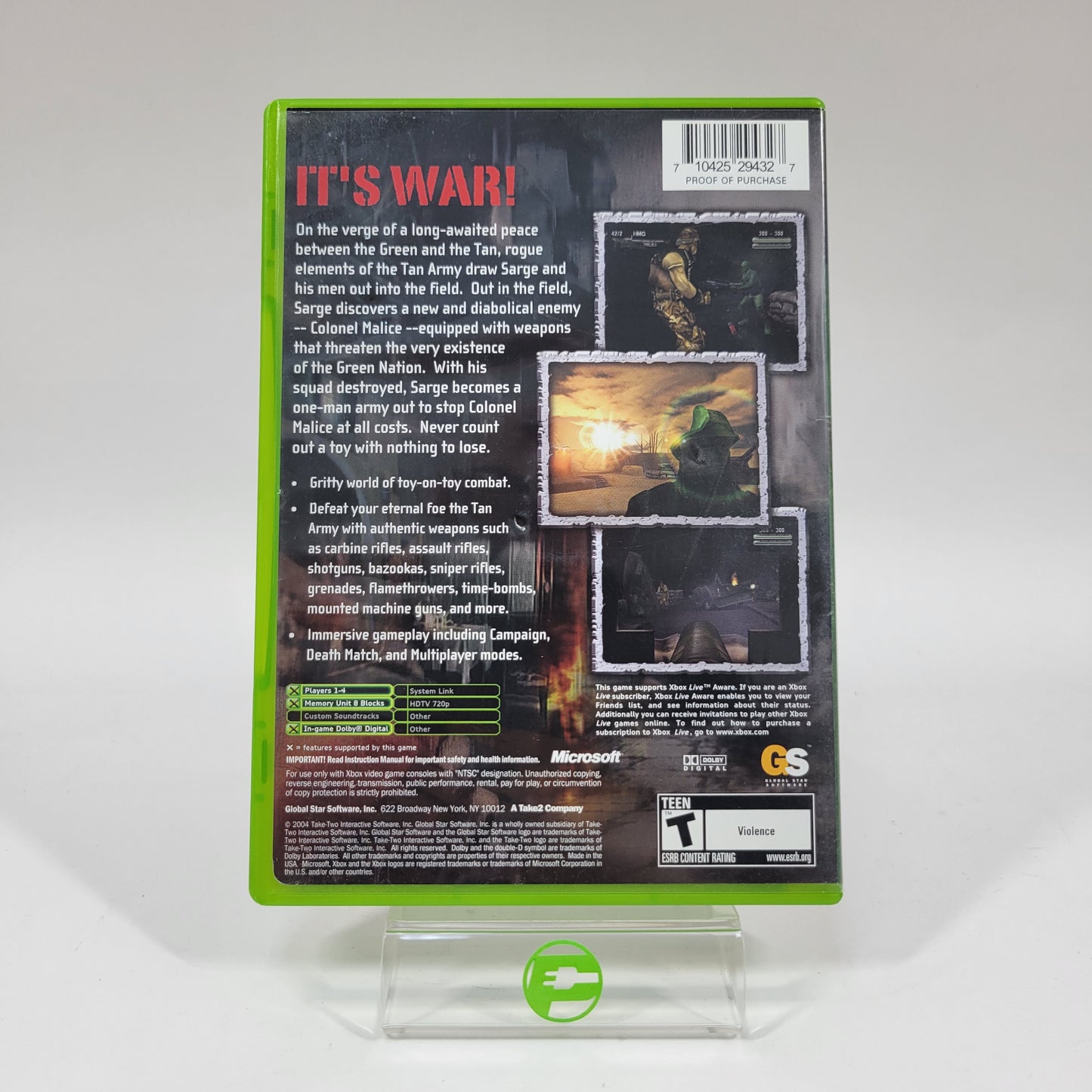 Army Men Sarge's War (Microsoft Xbox, 2004)