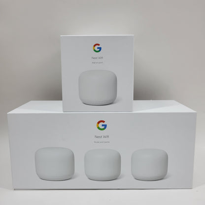 Google Nest Wifi Router and Nest Wifi Point Mesh Network System H2D/H2E + Nest WiFi Add-on Point