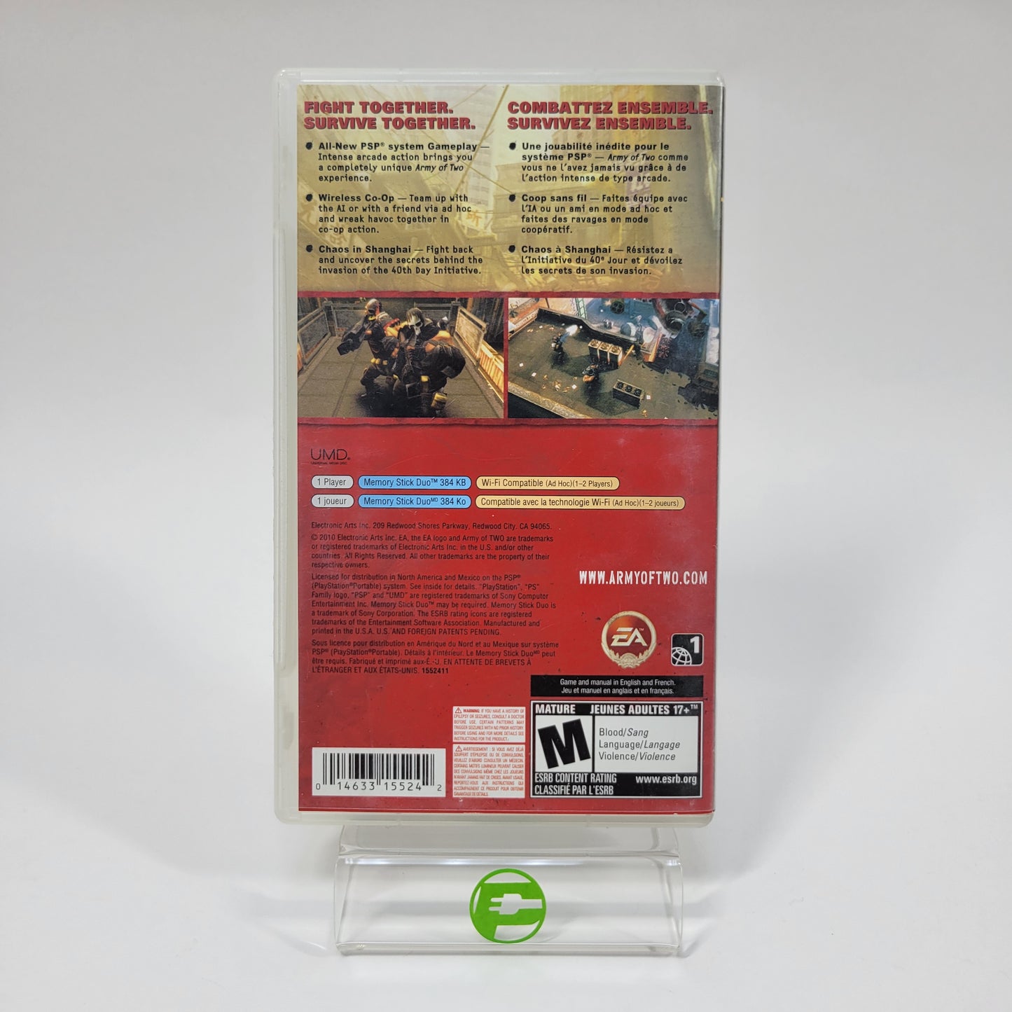 Army of Two: The 40th Day (Sony PlayStation Portable PSP, 2010)