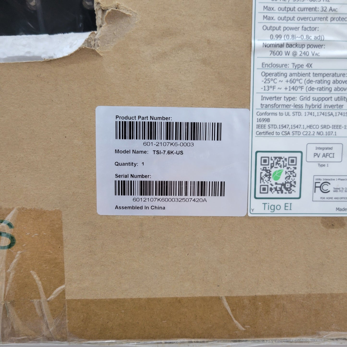 Tigo EI Inverter TSI-7.6k-US 601-2107K6-0003