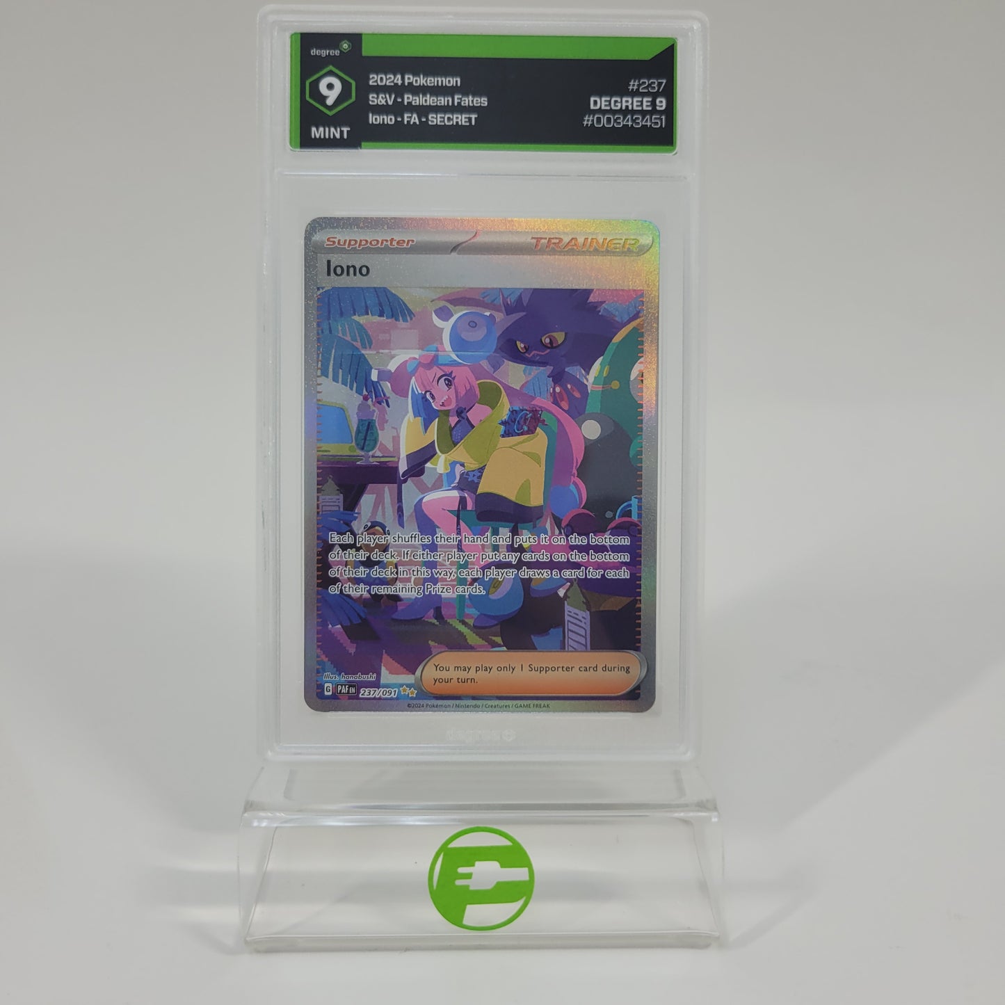Pokémon TCG Paldean Fates Iono 237/091 Holo Textured English