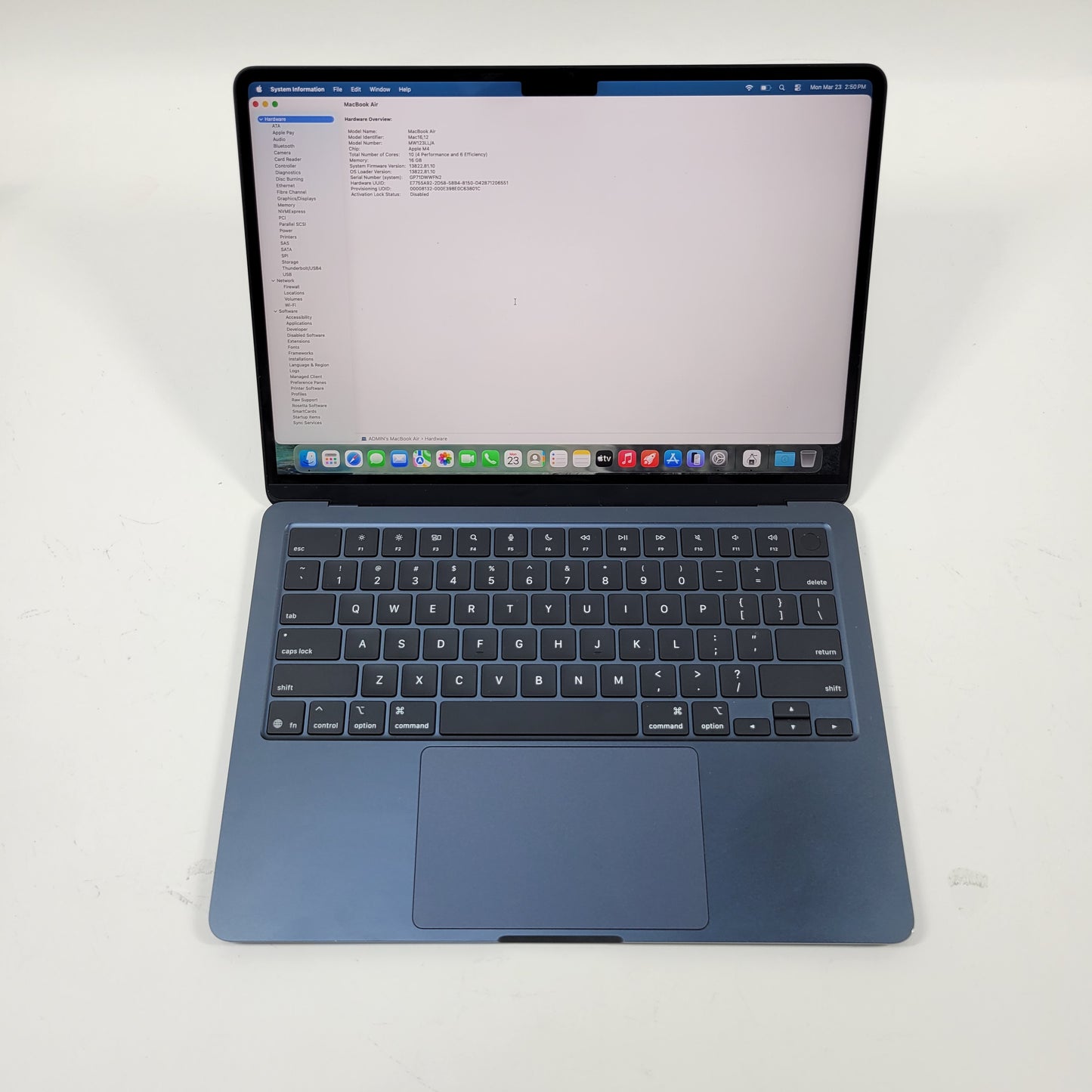 2025 Apple MacBook Air 13" M4 8C GPU 4.5GHz 16GB RAM 256GB SSD A3240 READ