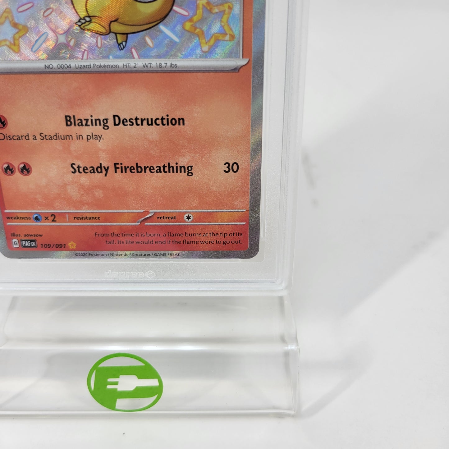 Pokémon TCG Paldean Fates Charmander 109/091 Holo Textured English