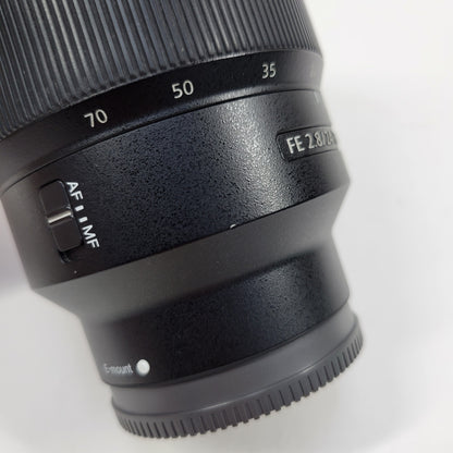 Sony SEL2470GM 24-70mm f/2.8 E E-Mount Standard Zoom Auto & Manual Lens
