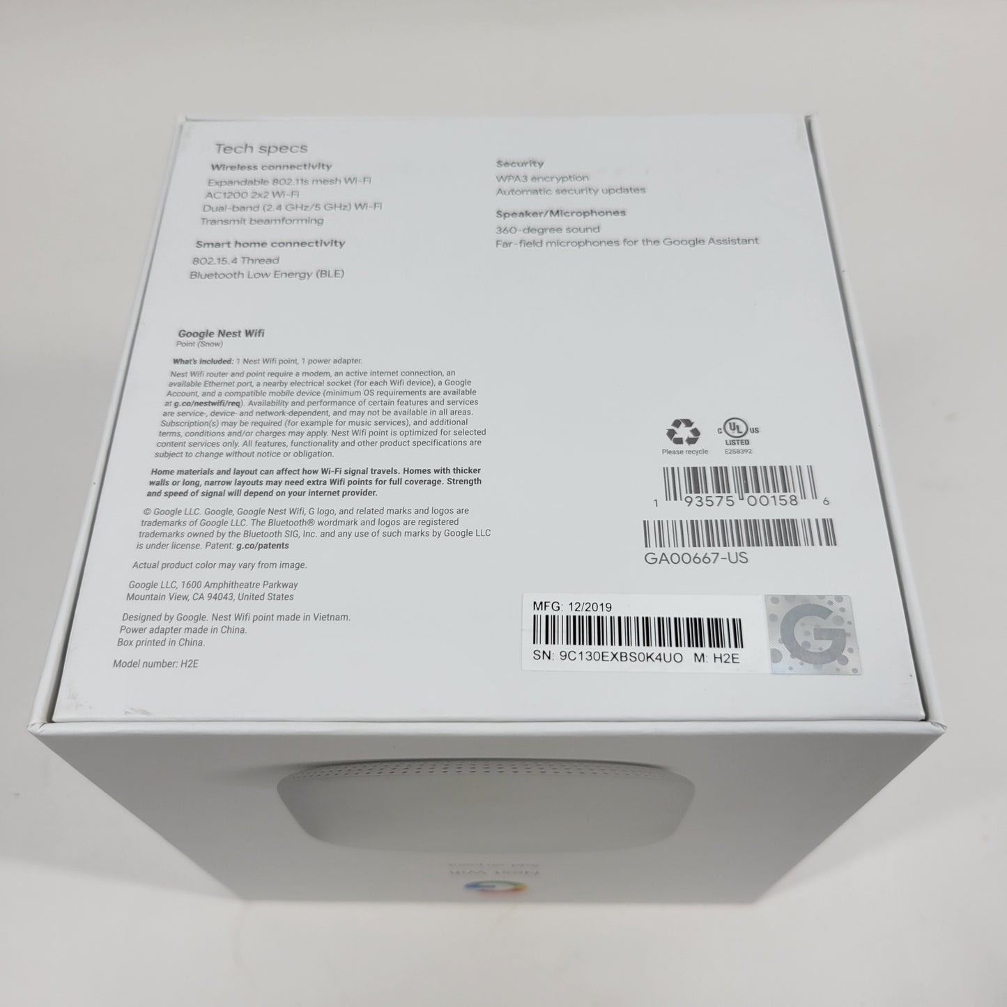 Google Nest Wifi Router and Nest Wifi Point Mesh Network System H2D/H2E + Nest WiFi Add-on Point