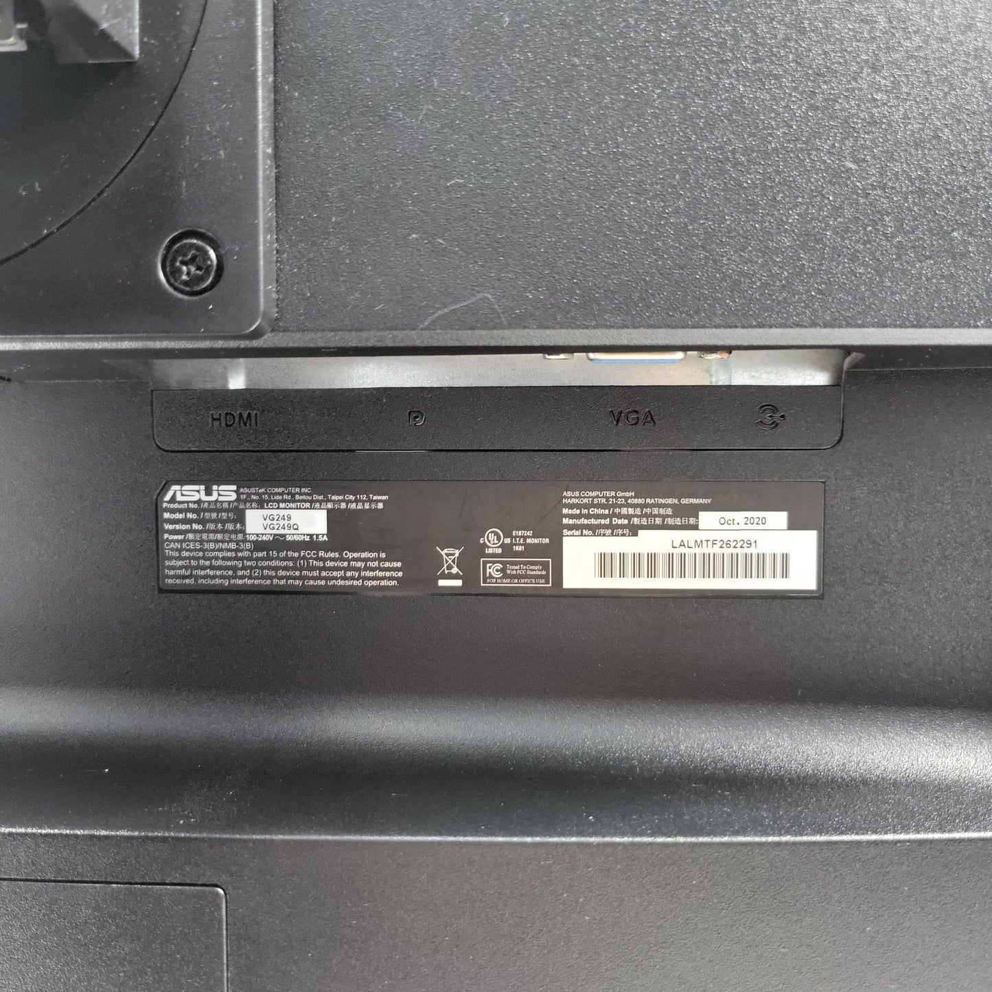 ASUS 24" VG249Q  FHD LCD IPS FreeSync Gaming Monitor