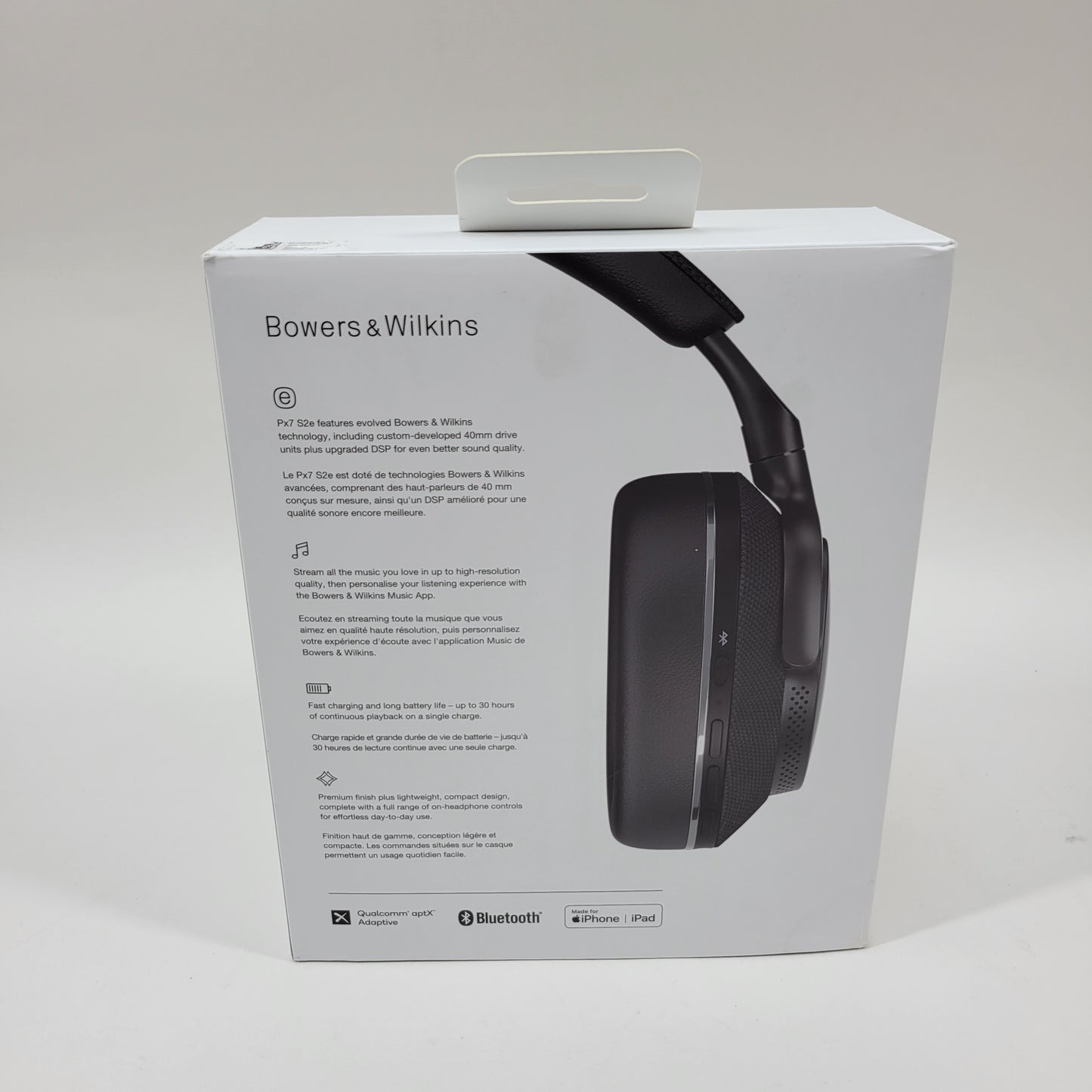 Bowers & Wilkins Px7 S2e Wireless Over-Ear Bluetooth Headphones Black FP44520
