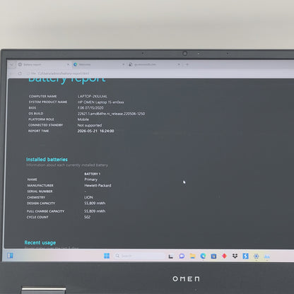 HP Omen 15-EN0023DX 15" Ryzen 7 4800H 2.9GHz 16GB RAM 1TB SSD 