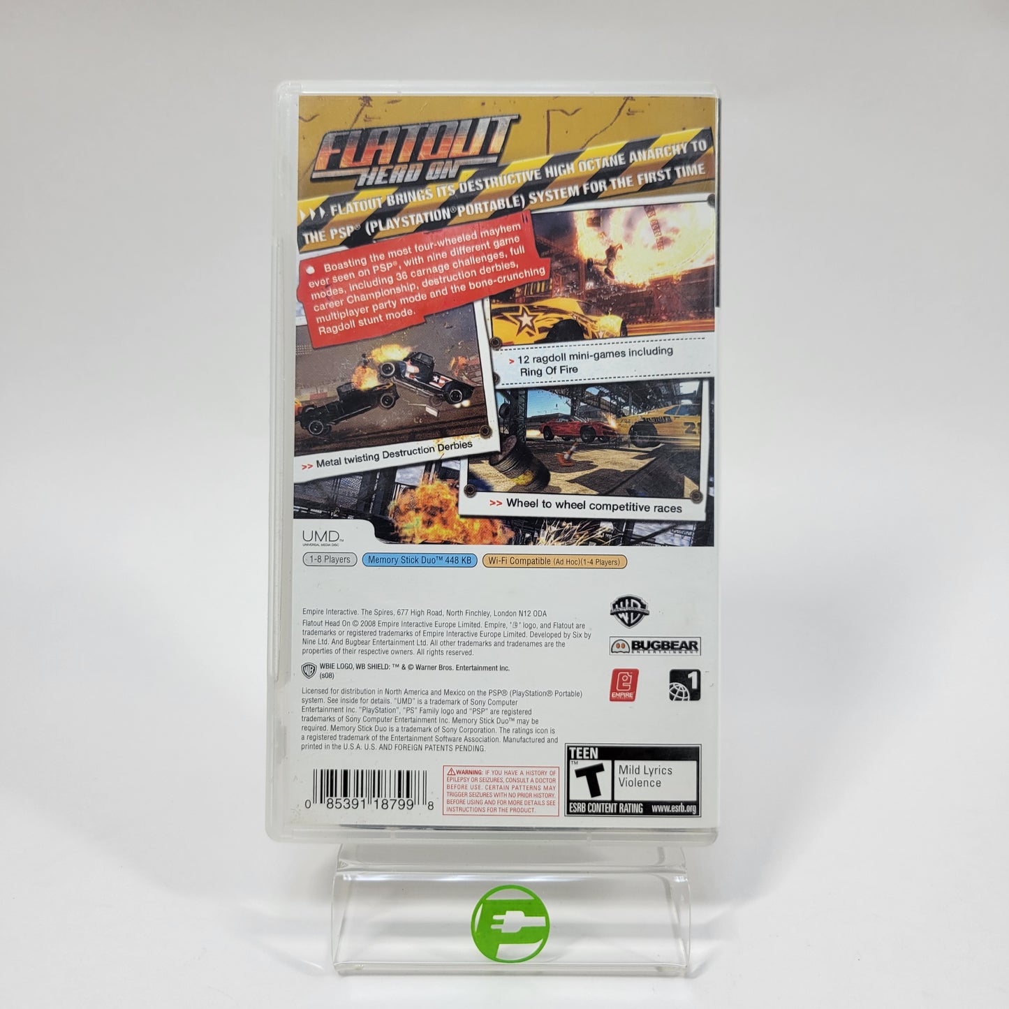 FlatOut Head On (Sony PlayStation Portable PSP, 2008)